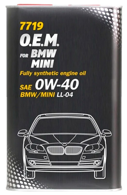 Масло моторное Mannol O.E.M for BMW Mini 0W-40 4л (metal)