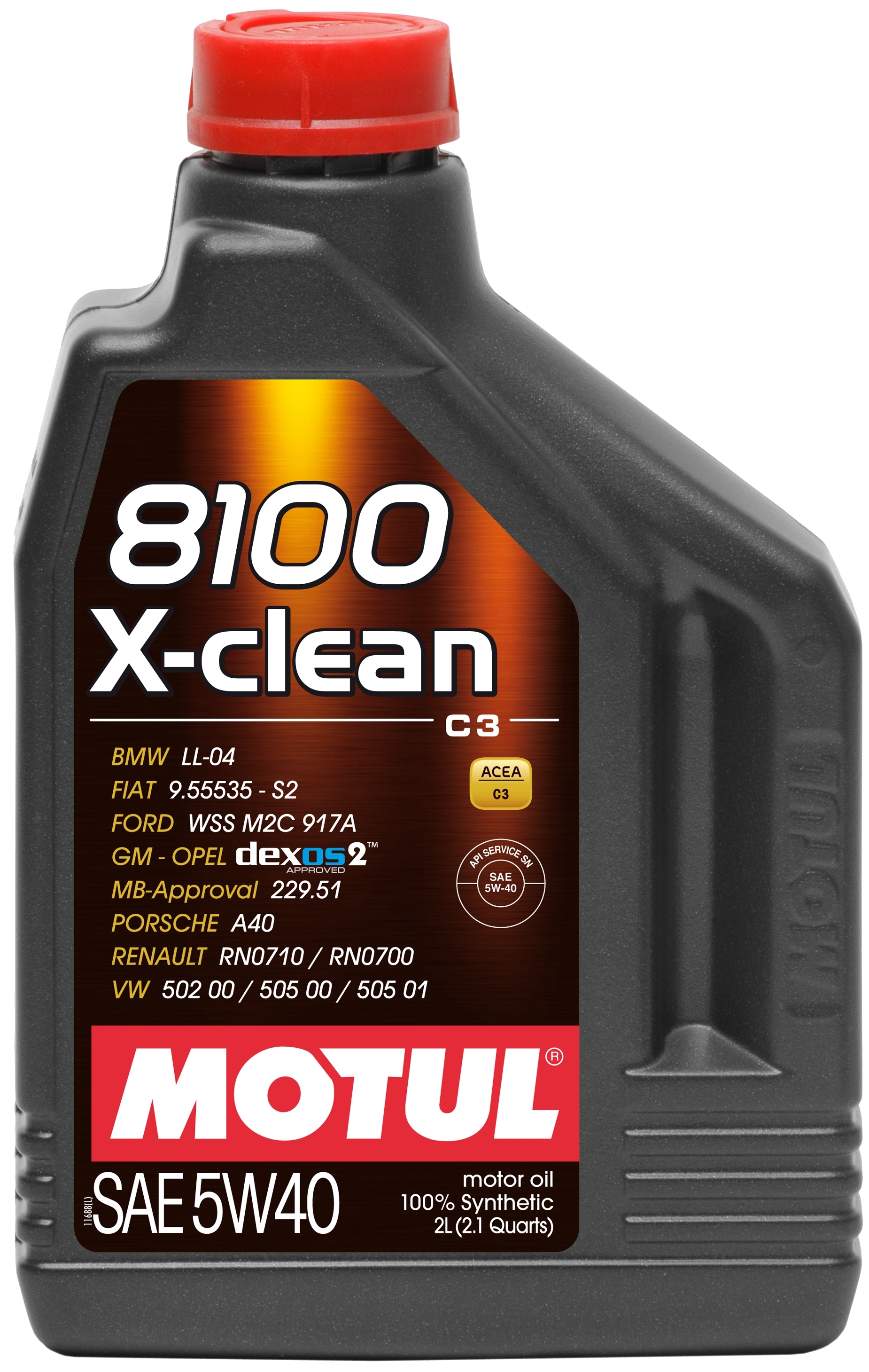 Масло моторное Motul 8100 X-clean 5W-40, 2л 102049