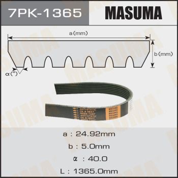 Ремень ручейковый masuma 7pk1365 Masuma                7PK1365
