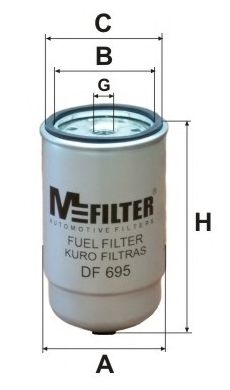 Фильтр топливный MFILTER                DF 695