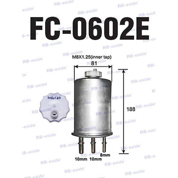 Fc-0602e 31395-h1952 (фильтр топливный) Rb-exide                FC0602E