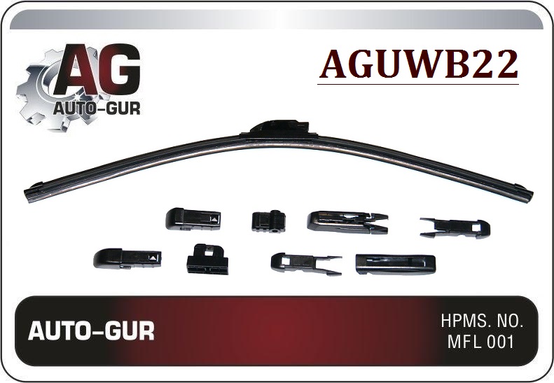 Щетка стеклоочистителя бескаркасная 22 550 mm bre Auto-GUR                AGUWB22